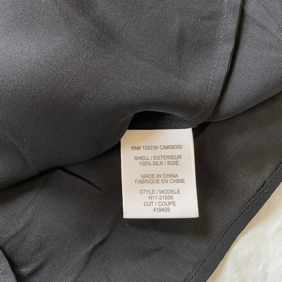 JOÍE Black Scoop-Neck Tie Blouse - Picture 8 of 8